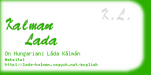 kalman lada business card